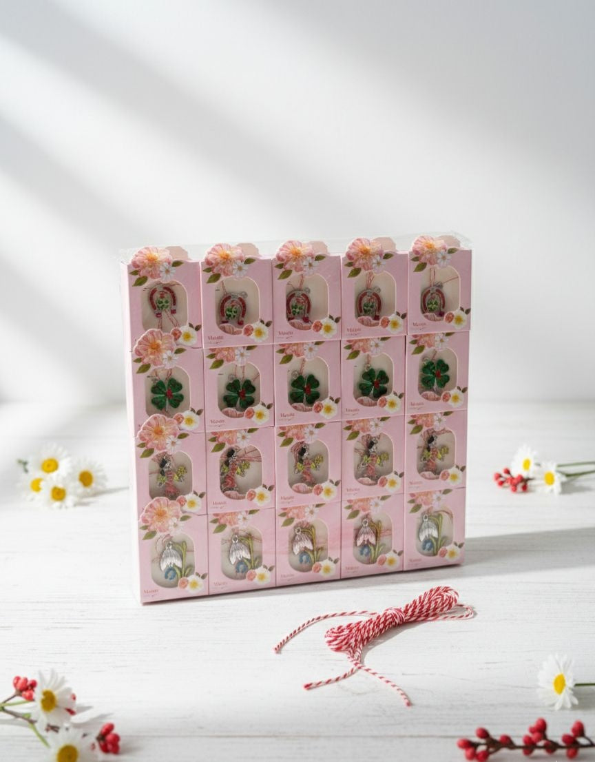 Set 60 Martisoare Elegante, diverse modele, Ambalaj individual