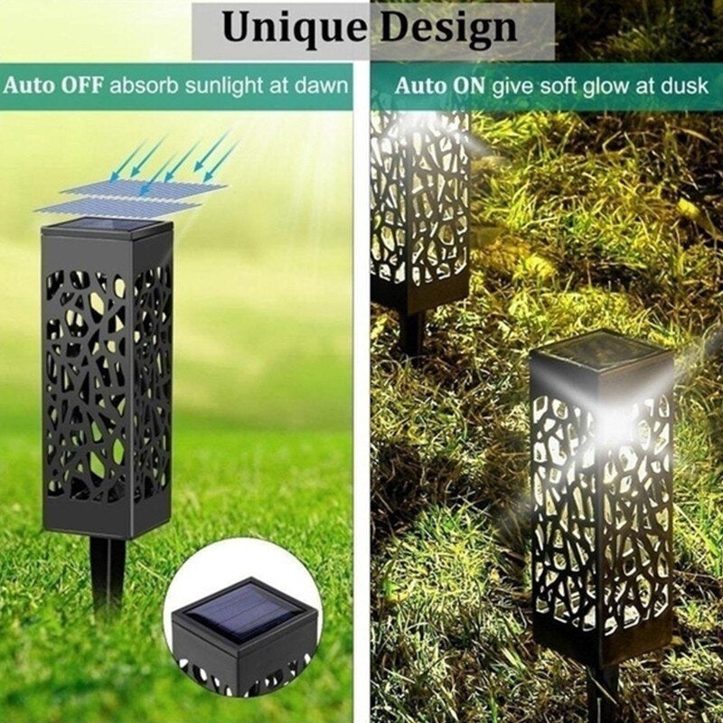 Set 8 Lampi Solare Gradina LED Lumina Calda cu Tarus, Iluminat Decorativ Exterior