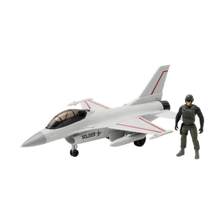 Set avion militar cu soldat si accesorii Special Combat , jucarie copii 3+