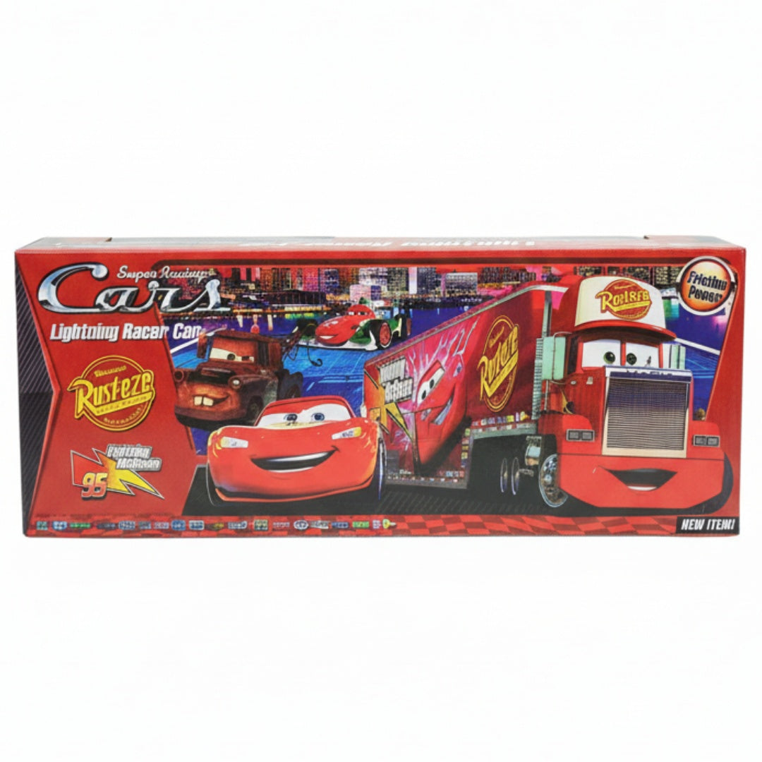 Set camion transport masini + 2 masinute curse jucarie copii tip trailer