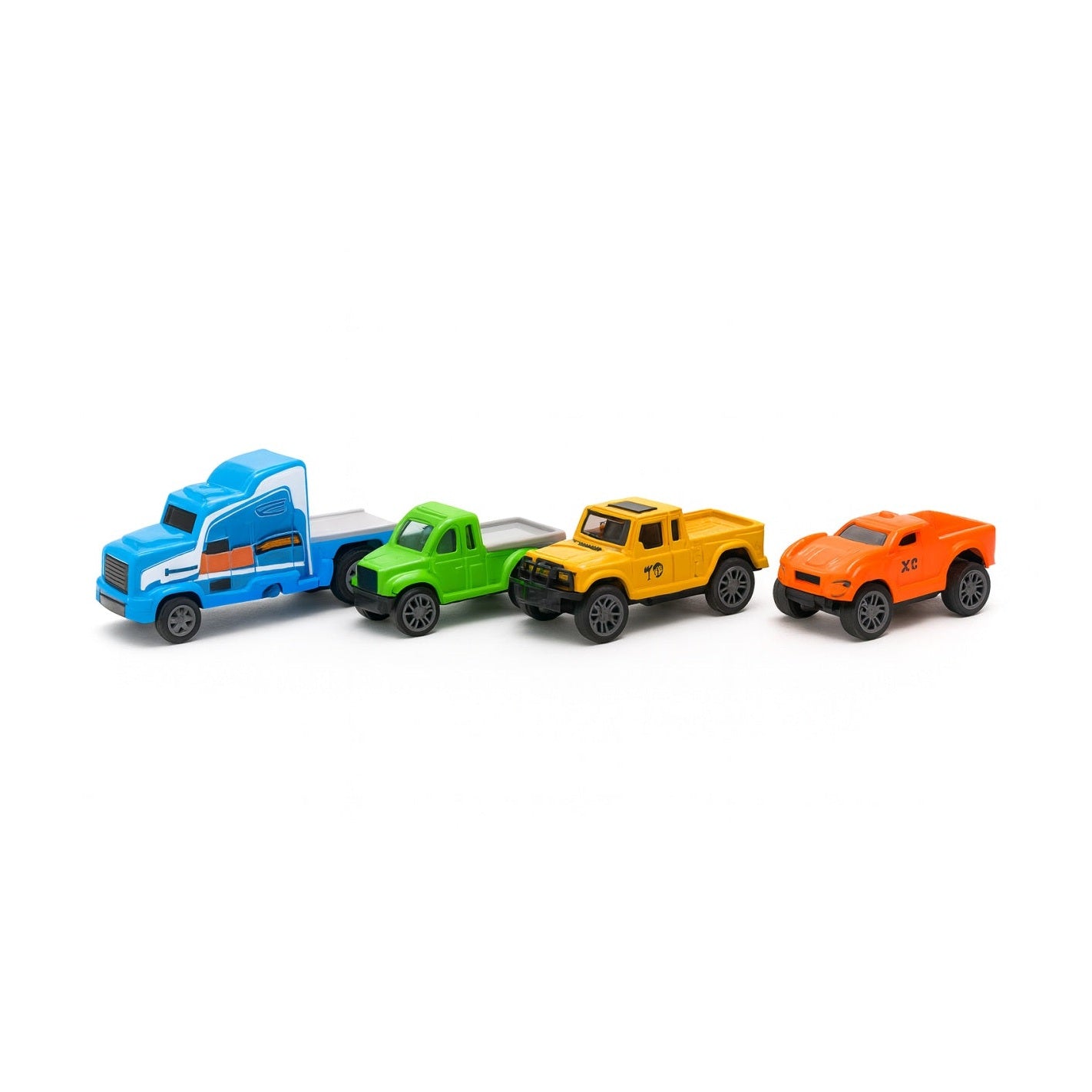 Set Camion Transportor cu Masinute , Racing Series Alloy Car, 1:42, pentru copii 3+