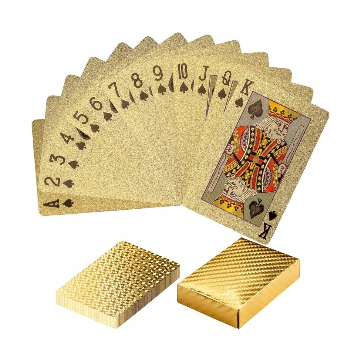 Set Carti de Joc Aurii Premium, Impermeabile, Gold Edition, Poker si Cadouri Luxury