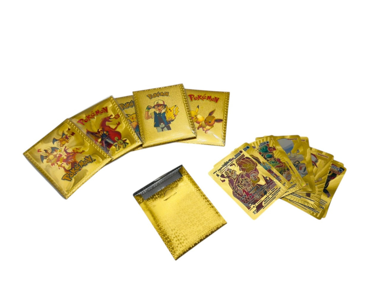Set Carti de Joc Tematica Piese de Colectie Aurii Folie PVC , Design Creaturi Puternice