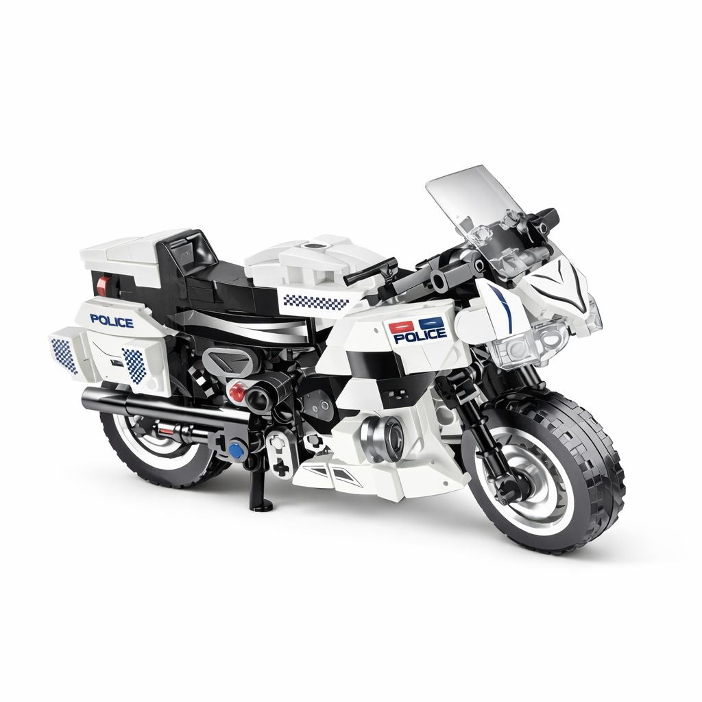 Set constructie motocicleta politie, 318 piese, model detaliat
