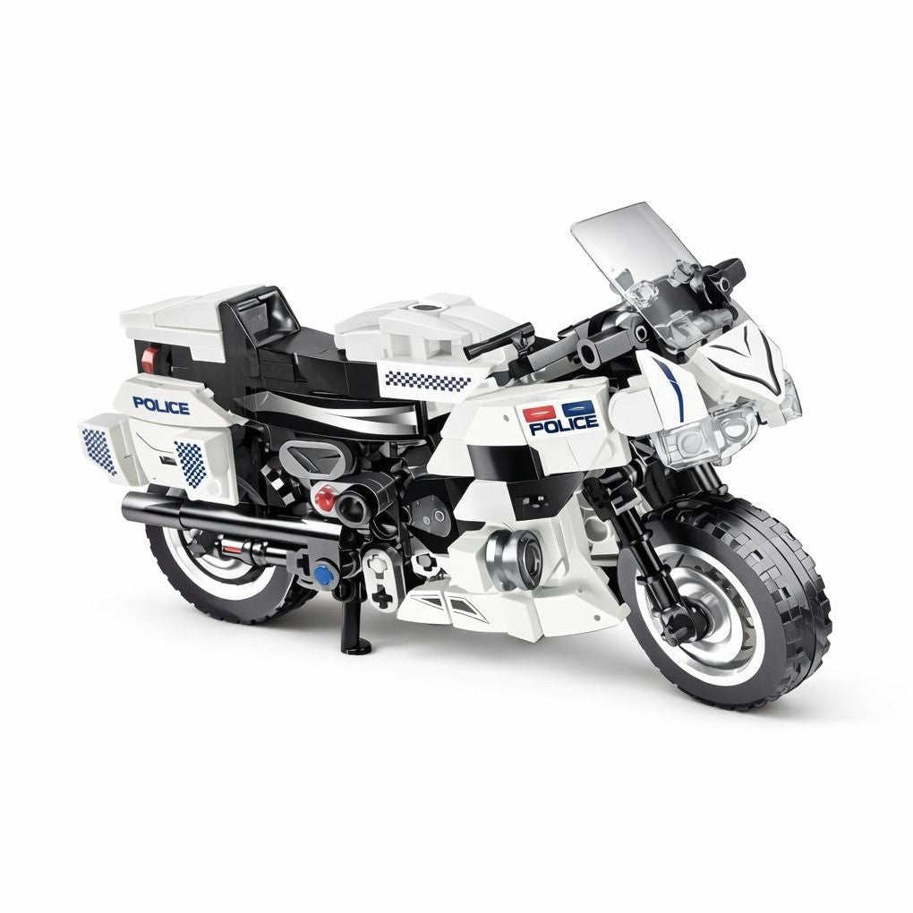Set constructie motocicleta politie, 318 piese, model detaliat