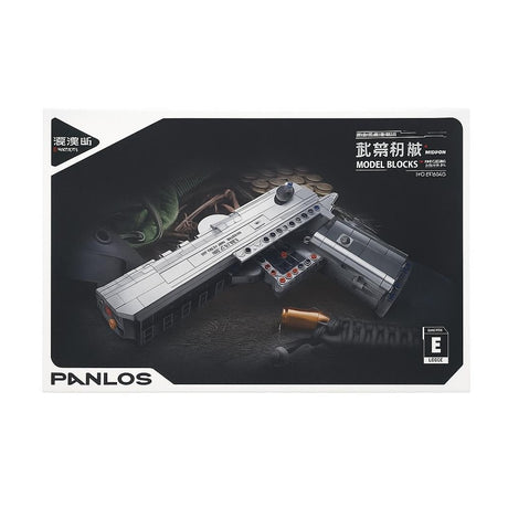 Set Constructie Pistol Panlos Model Blocks, Cu Mecanism Functional, 360 piese, 32x21cm