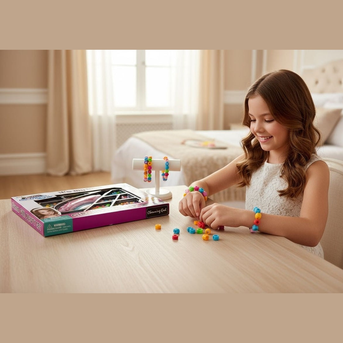 Set Creativ pentru Fetite , Realizare Bijuterii Fashion Glamor Girl, 29x21cm
