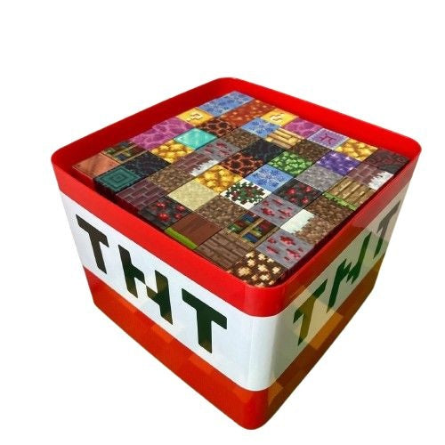 Set cuburi magnetice constructie 3D cu cutie tip TNT, 17x12x12 cm