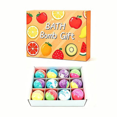 Set de 12 Bile Efervescente de Baie pentru Copii – Bombe de Baie Colorate, Cadou Distractiv