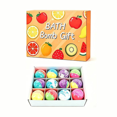 Set de 12 Bile Efervescente de Baie pentru Copii – Bombe de Baie Colorate, Cadou Distractiv