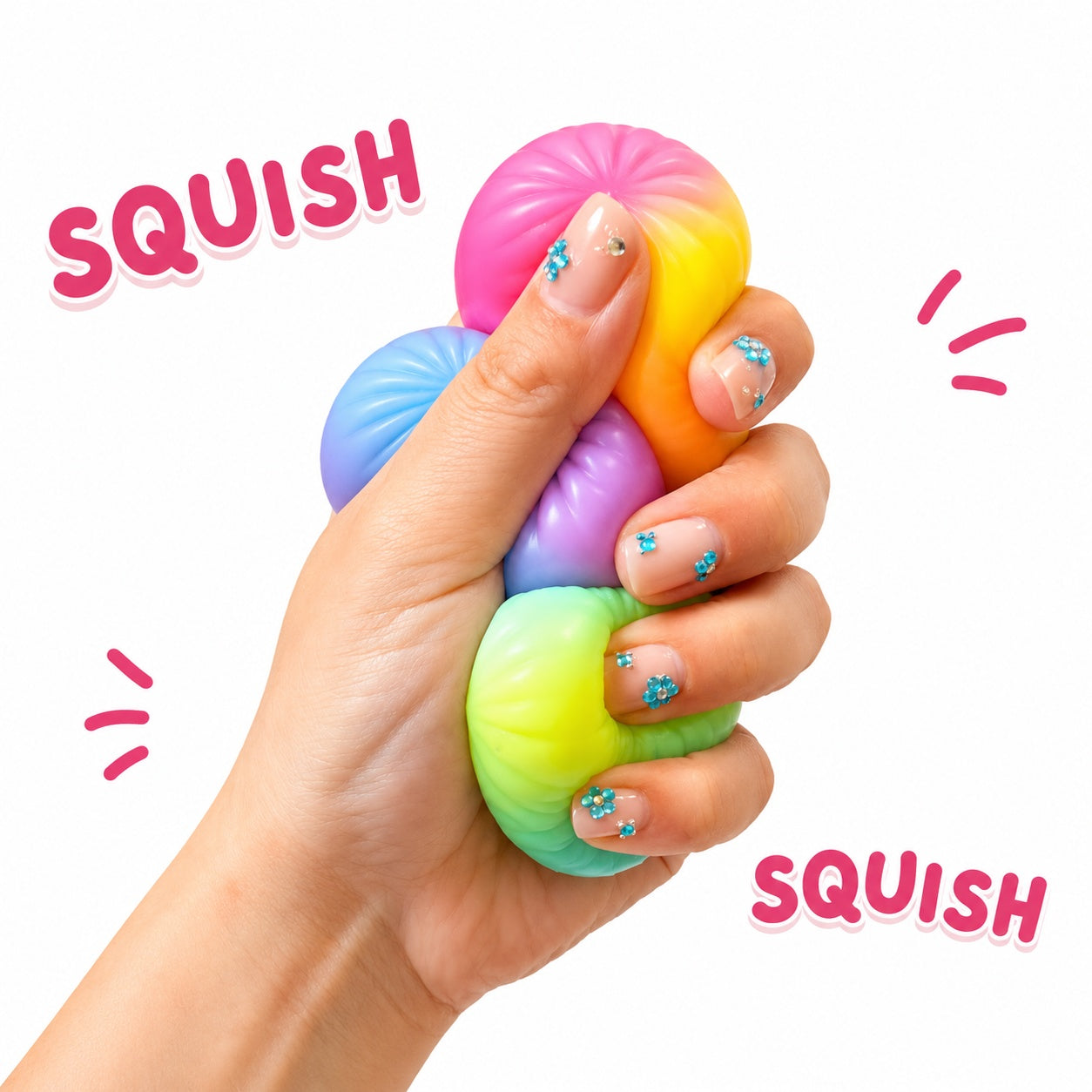 Set de 3 Squishy Galuscute Antistres Slow Rising 5cm, Culori Pastel Aleatorii