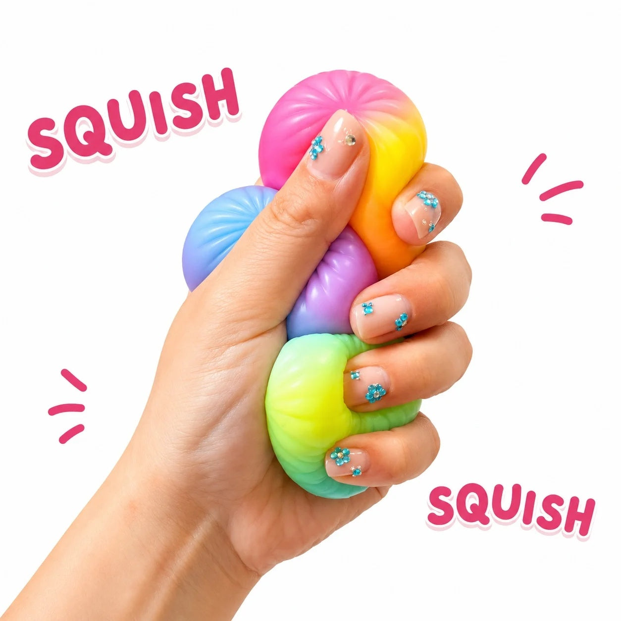 Set de 3 Squishy Galuscute Antistres Slow Rising 5cm, Culori Pastel Aleatorii
