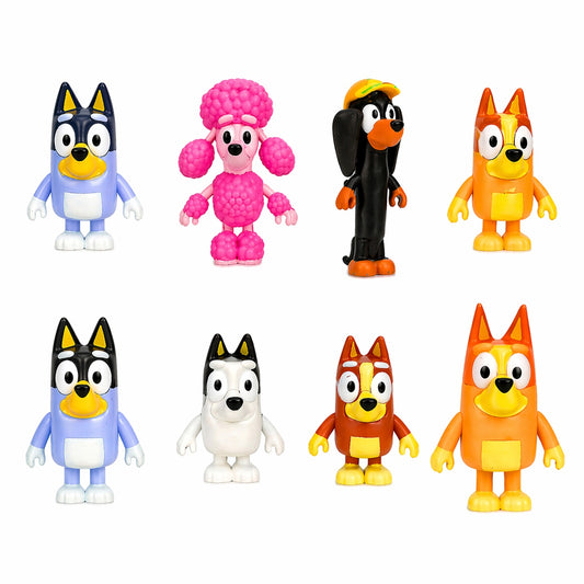 Set de 8 figurine cățel năzdrăvan, 20x28 cm, din plastic