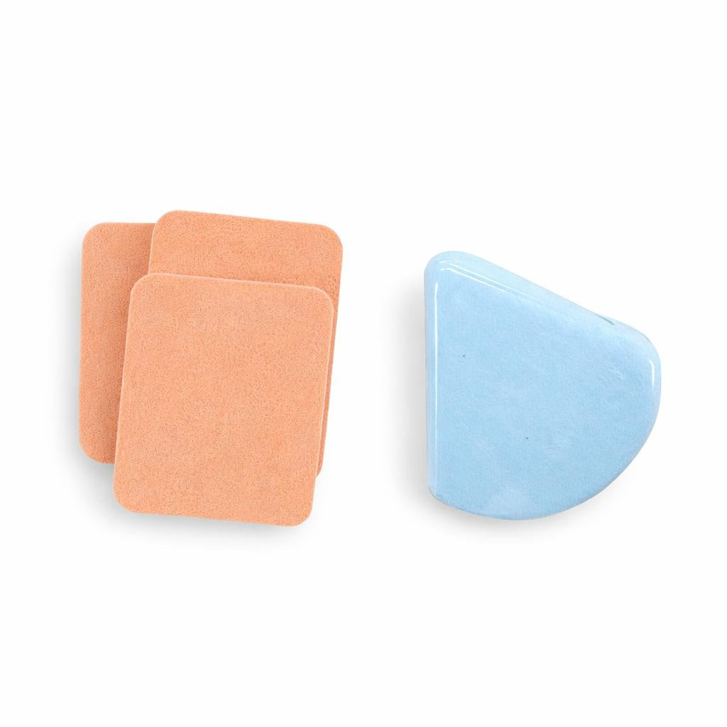 Set de buretei cosmetici pentru machiaj, 4 bucati, aplicare uniforma fond de ten si produse make-up