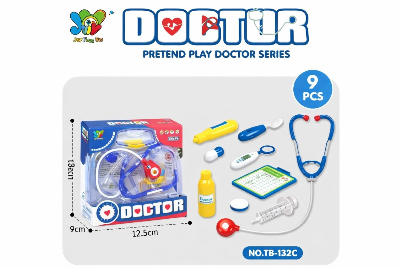 Set de doctor pentru copii-accesorii medicale 9 piese multicolor