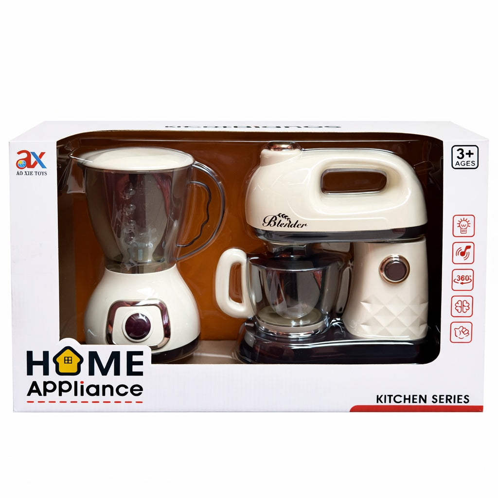 Set de joacă interactiv Blender și Mixer pentru copii, din plastic, funcție de rotație, 32,5x20x9,5 cm