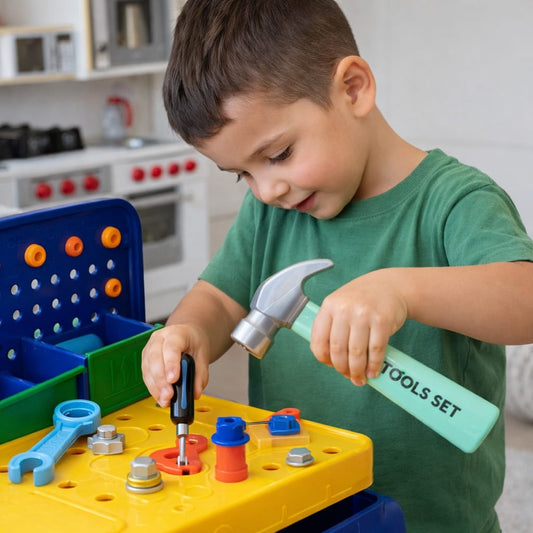 Set de joacă pentru copii cu unelte din plastic, tip scule de uz casnic