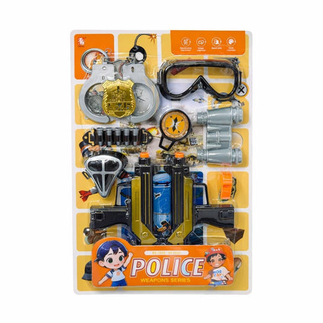 Set de jucărie Polițist cu accesorii, din plastic, interactiv