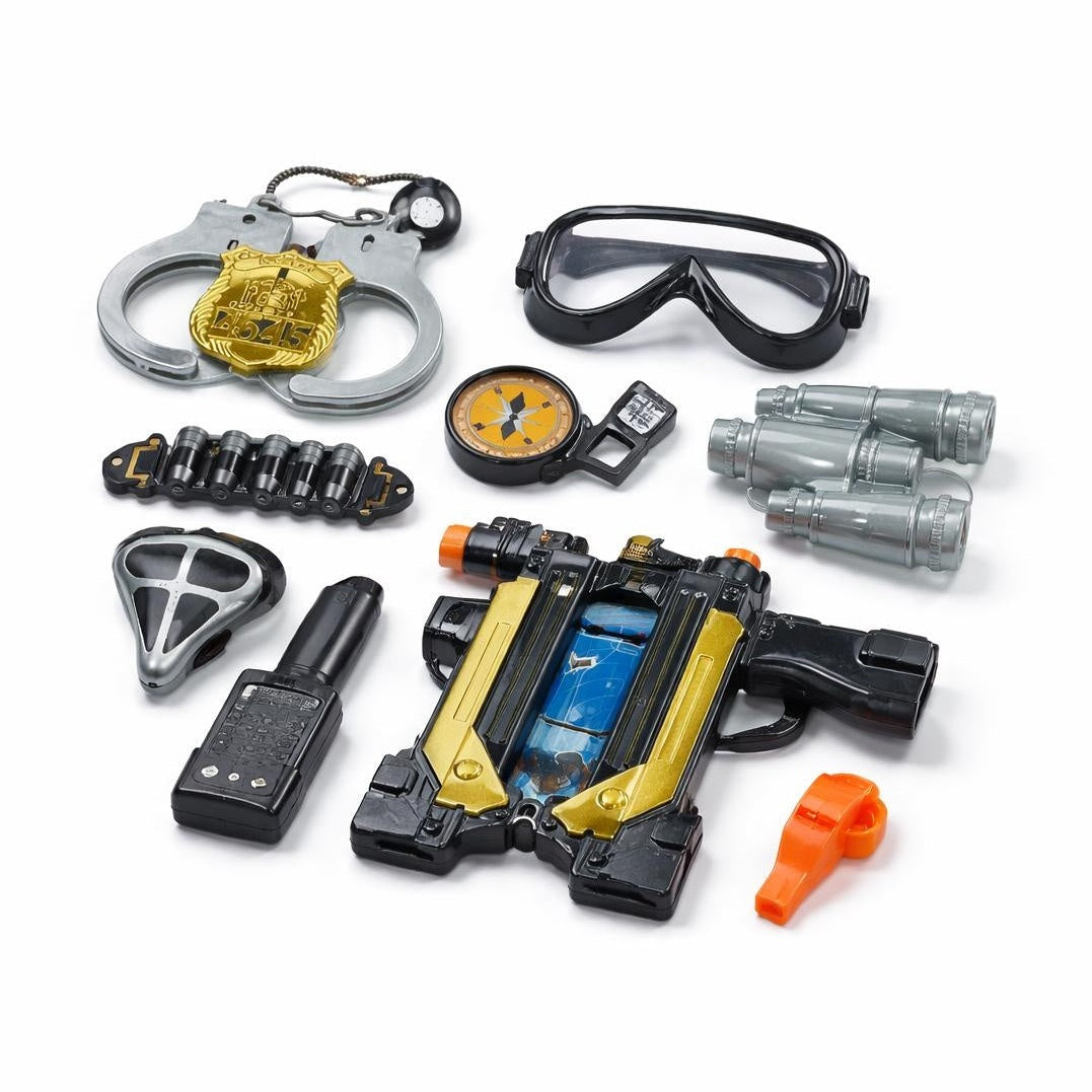 Set de jucărie Polițist cu accesorii, din plastic, interactiv