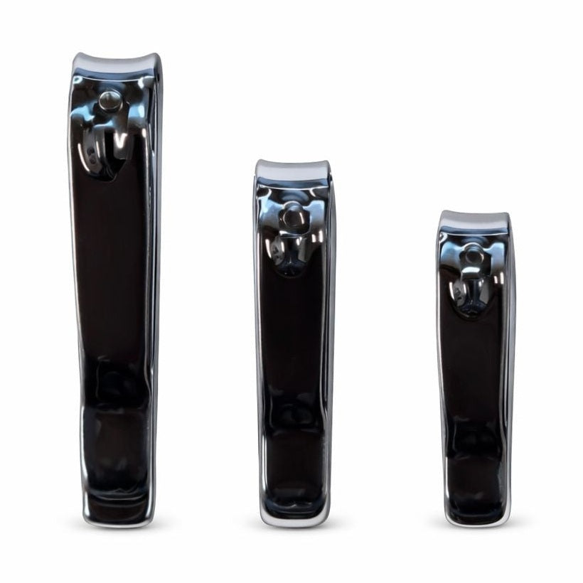 Set de unghiere din oțel inoxidabil, 3 piese, negru