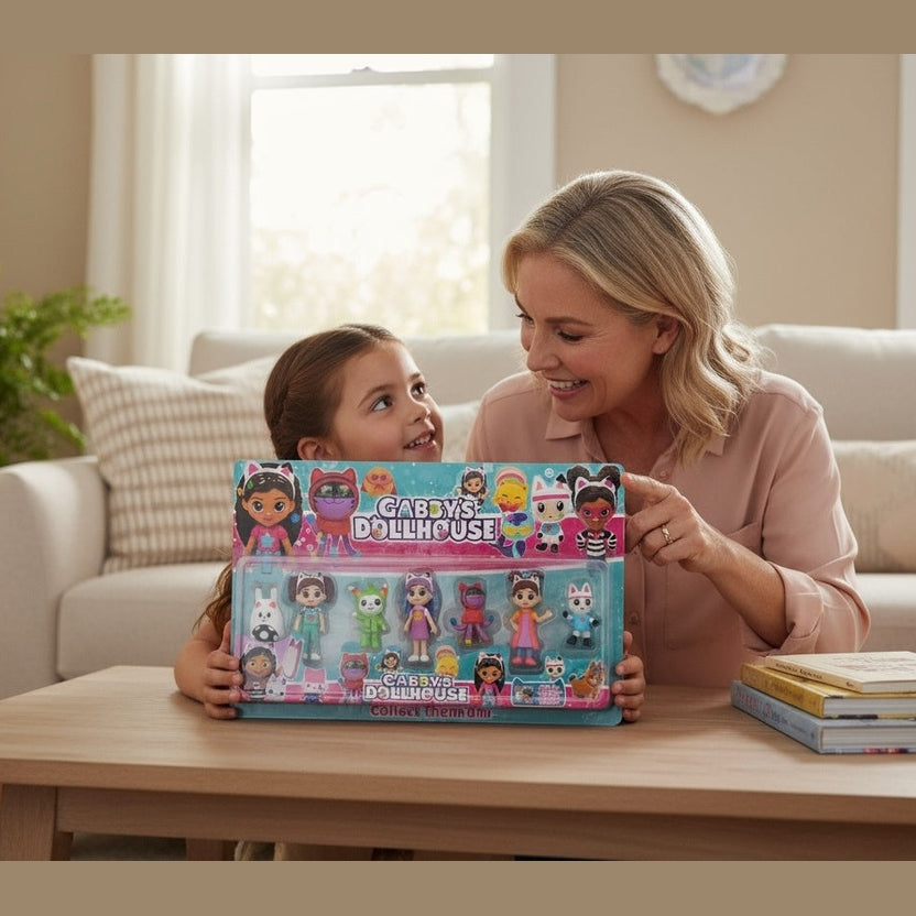 Set Deluxe Figurine Tematice Pentru Copii , 8 Personaje Colorate, Colectie Joaca Creativa 40x26 cm