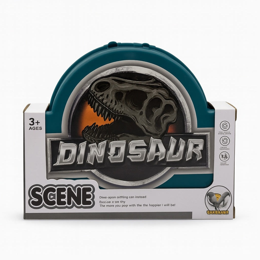 Set Dinozauri cu Cutie Tematica , 19x14 cm, Mini Figurine, Accesorii si Decor Preistoric