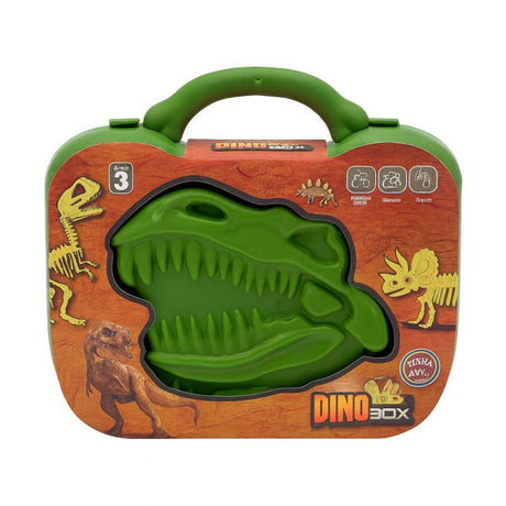 Set Dinozauri Dino Box , 24 Piese, Cutie 25x24x8 cm, Jucarii Preistorice cu Vulcan, Copaci si Figurine