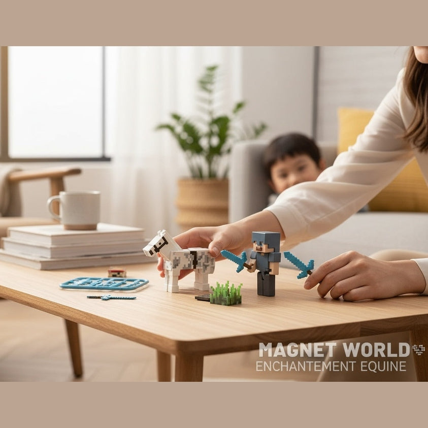 Set Figurina Magnetica MagnetWorld , Building Block Random (6+ ani)