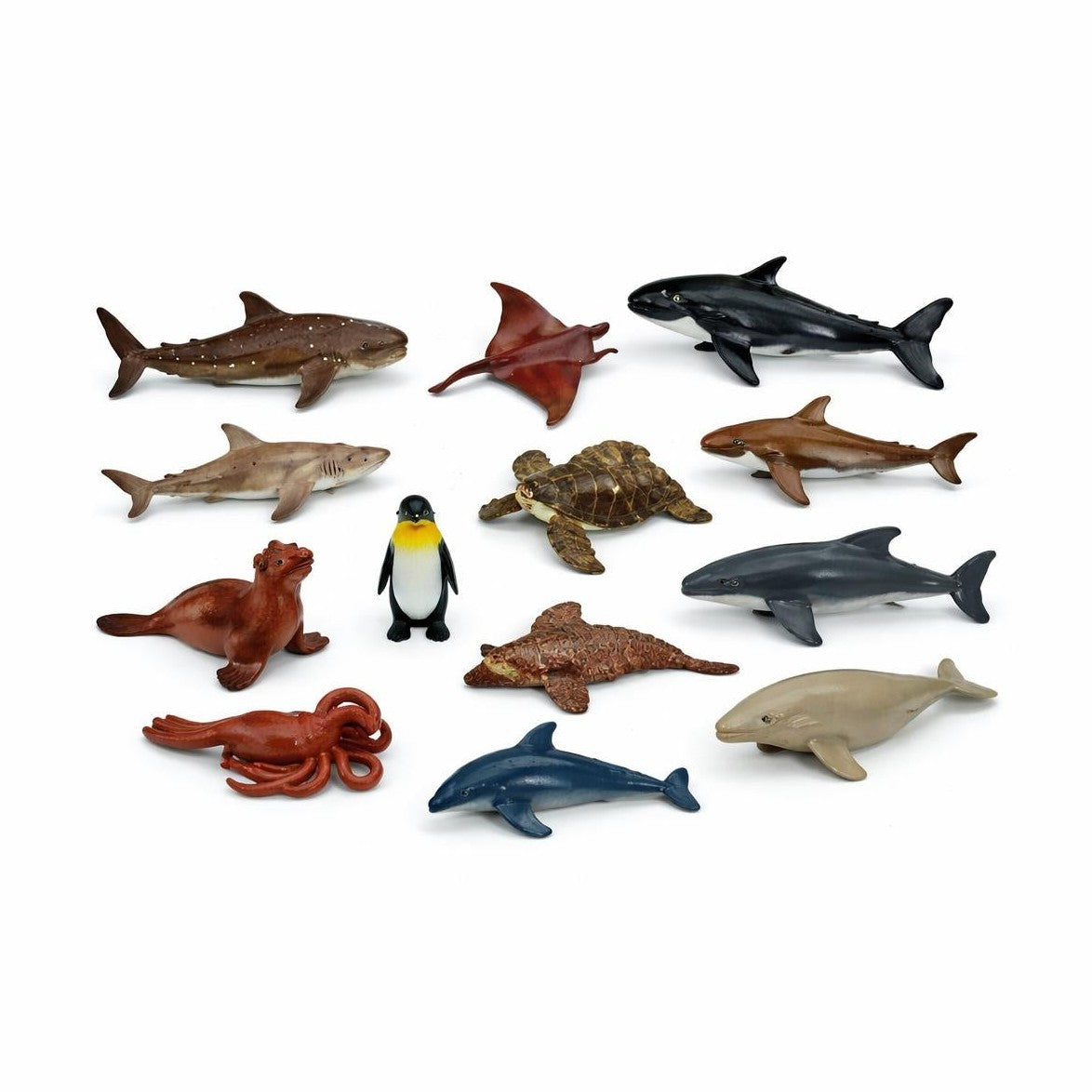 Set figurine animale marine 12 piese, jucarii educative copii, colectie Sea World