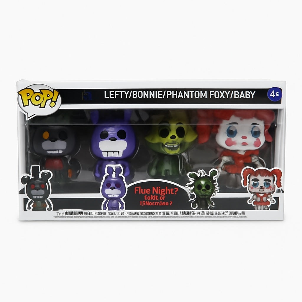 Set Figurine Horror Five Nights , Colectie Speciala cu 4 Personaje Iconice 38x15.5 cm
