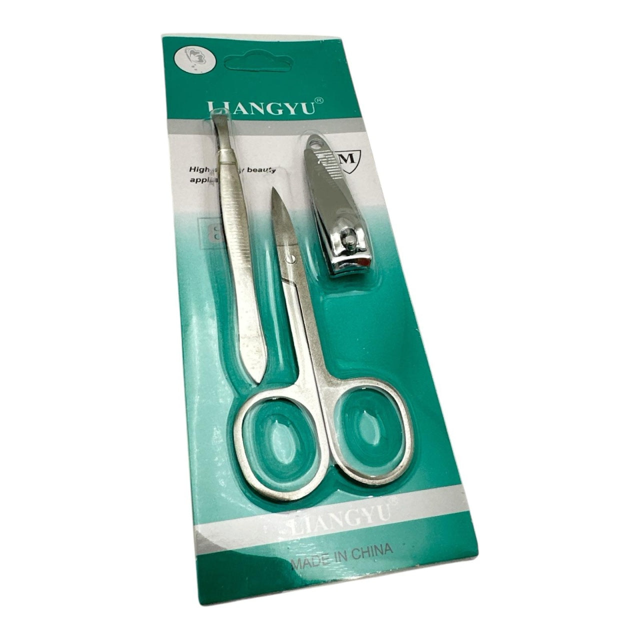 Set ingrijire manichiura inox Liangyu, calitate superioara, 3 piese , Kit complet,