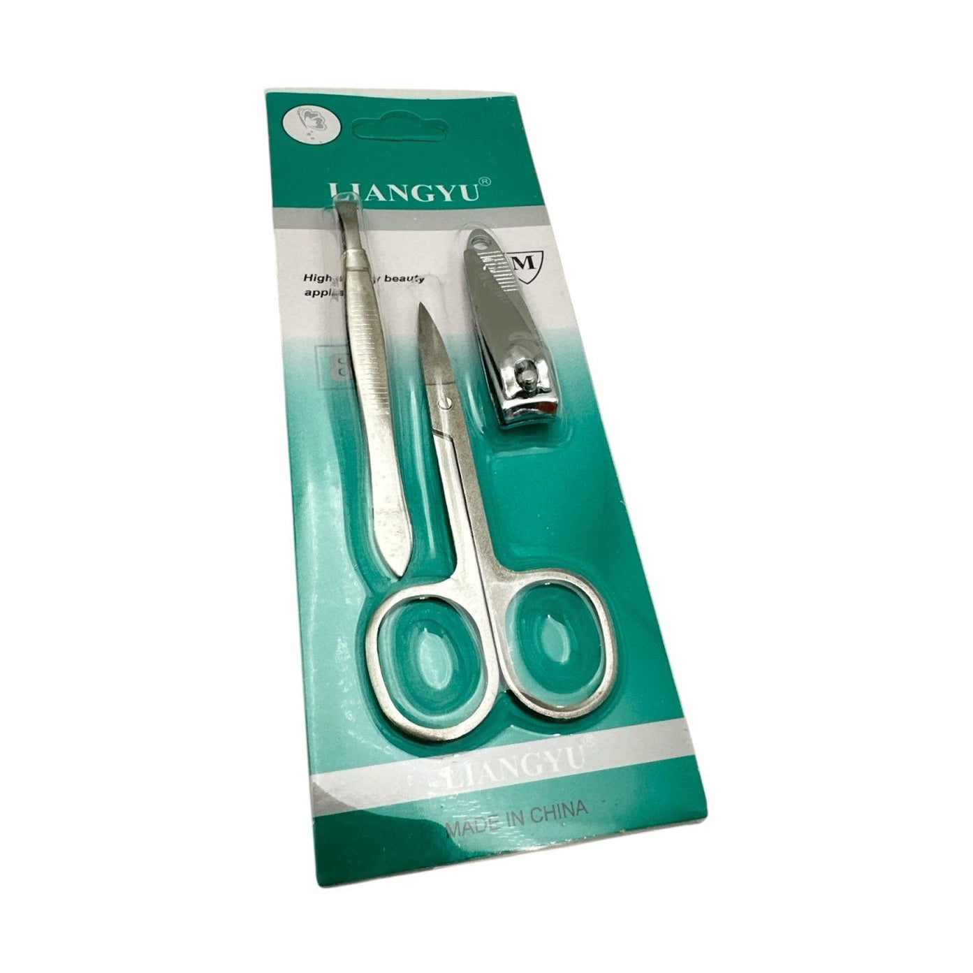 Set ingrijire manichiura inox Liangyu, calitate superioara, 3 piese , Kit complet,