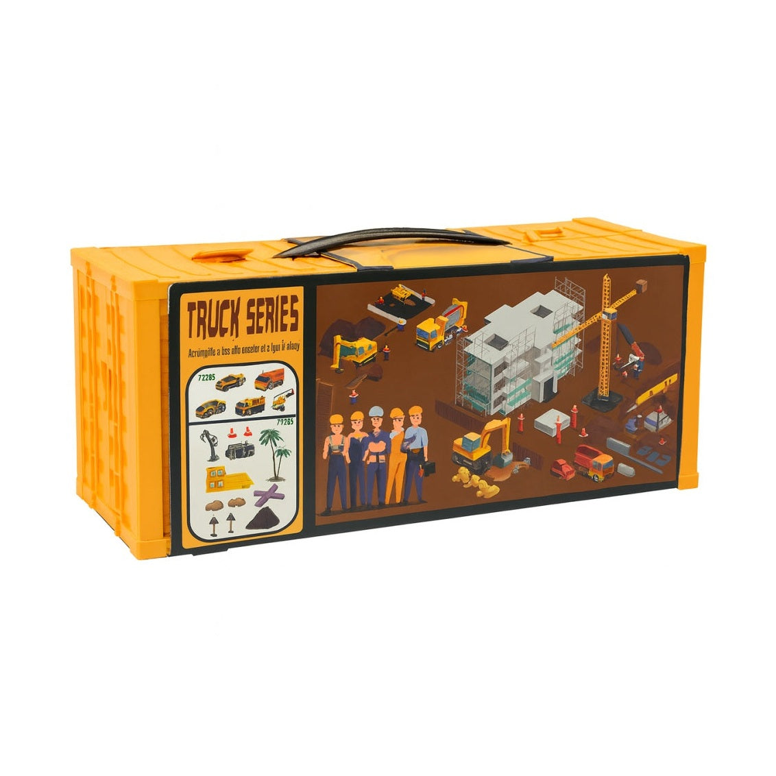 Set Jucarii Santier Truck Series , Cutie Tip Container, Vehicule Constructii, 37x17 cm