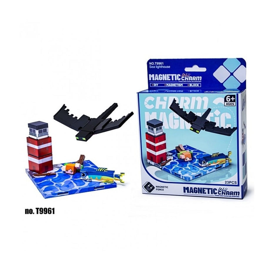 Set Magnetic Blocuri , Far si Creaturi, 23 Piese, 17 x 13 cm
