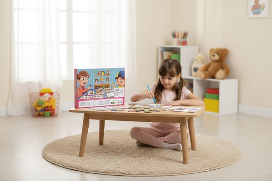 Set Magnetic Educativ cu Puzzle si Tablita de Scris , Cute Pet Animal Topics, 22.5x16.5cm