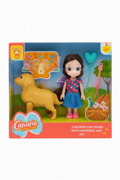 Set Papusa cu Animalute de Companie , Fashion Friend , 25x20cm