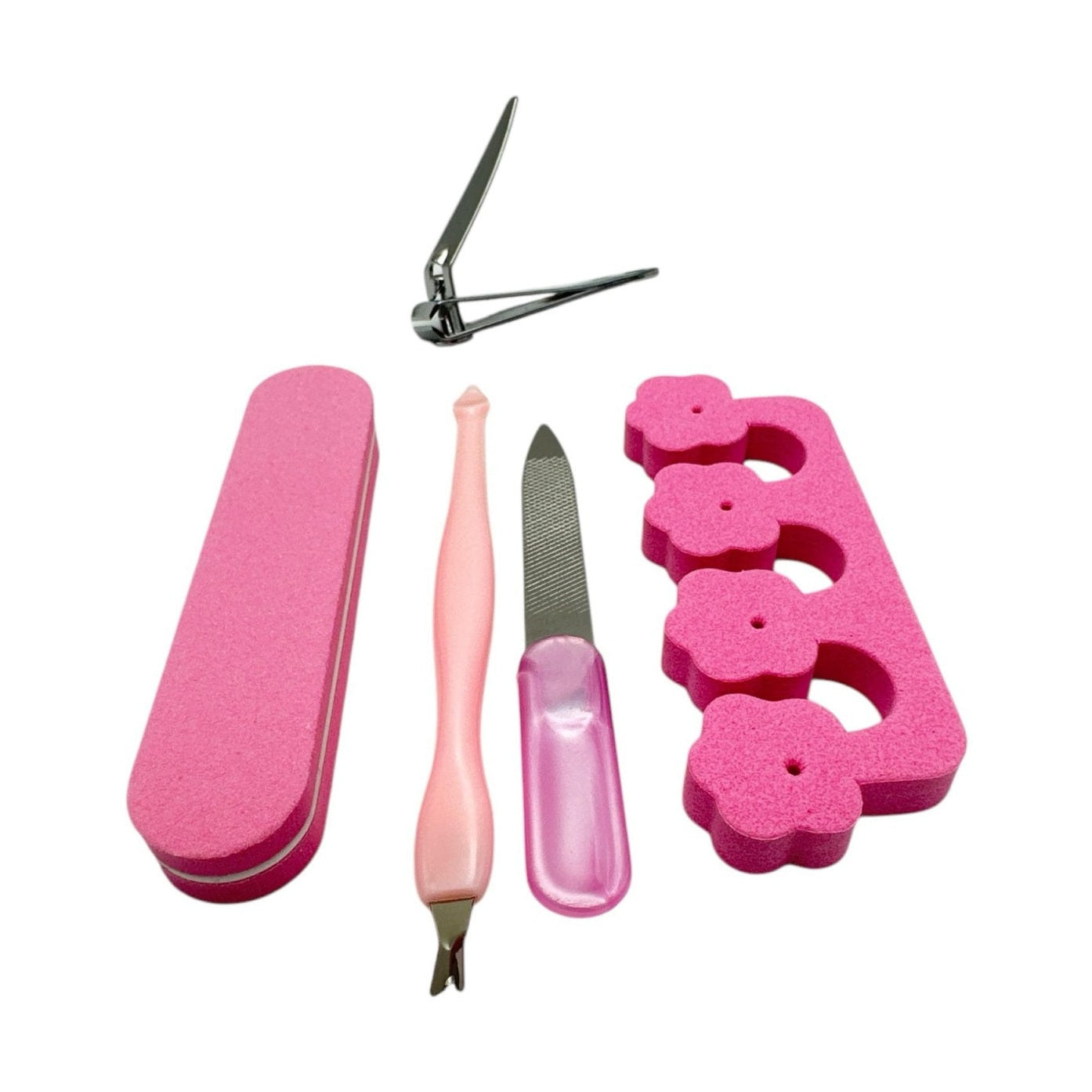 Set pedichiura 5 piese multicolor , Ingrijire completa pentru picioare, acasa sau la salon,