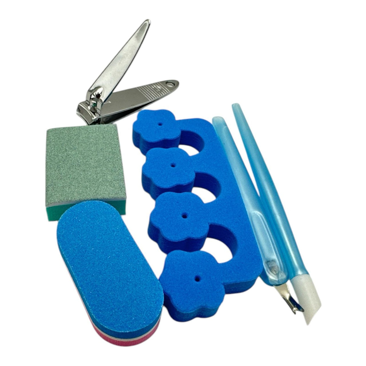 Set pedichiura 6 piese multicolor , Trusa completa pentru ingrijirea picioarelor, acasa sau salon,