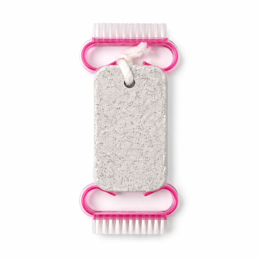 Set piatra ponce cu 2 periute pentru curatarea picioarelor, exfoliere si ingrijire talpi