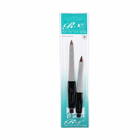 Set pile de unghii profesionale din metal pentru manichiură și pedichiură, 2 bucati