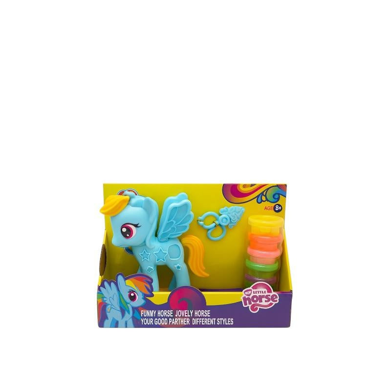 Set ponei cu plastilina colorata si accesorii de modelat pentru copii 3+