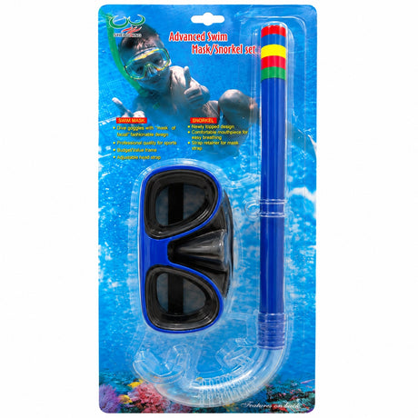 Set Snorkeling pentru Copii Albastru – Mască și Tub Respirator pentru Înot și Scufundări