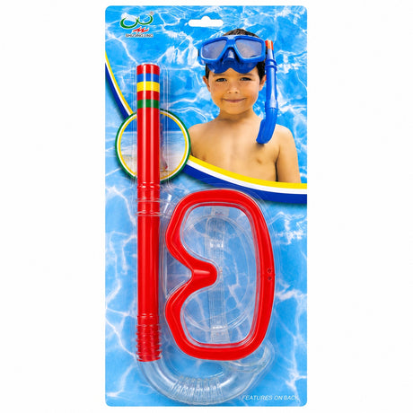Set Snorkeling Roșu pentru Copii – Mască și Tub Respirat pentru Înot și Scufundări