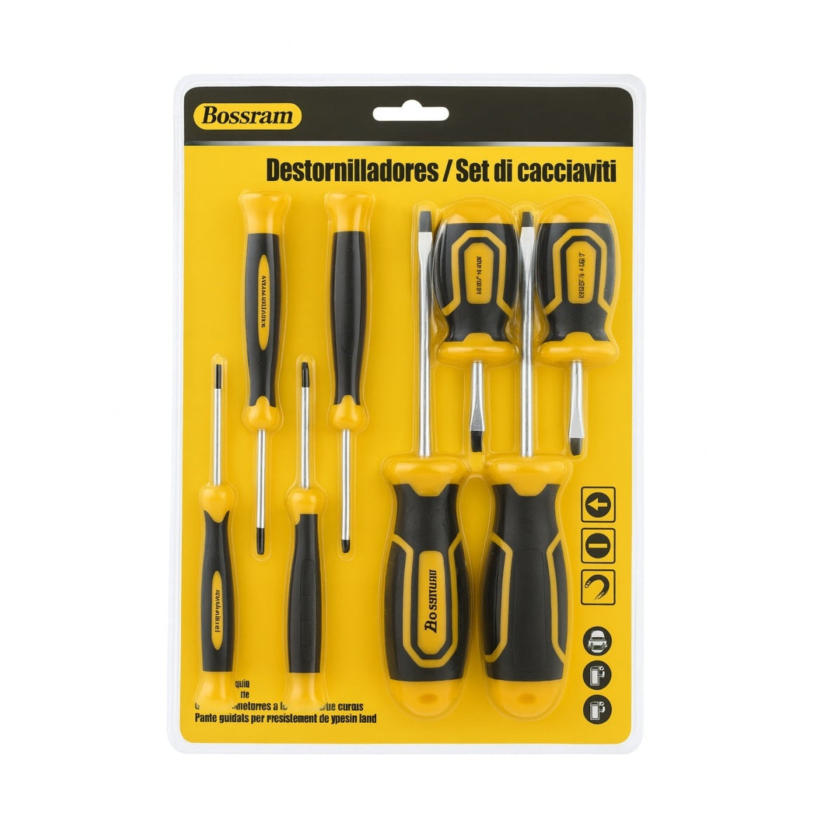 Set Surubelnite Bossram 10 Piese , Phillips + Slot, Maner Ergonomic, Uz Profesional