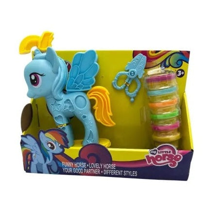 Set Unicorn cu plastilina pentru copii , creatie si joaca creativa 30 cm, modelare 3D si indemanare,