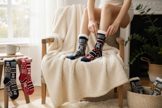Sosete imblanite pentru femei , moi, calduroase si confortabile, culori diverse