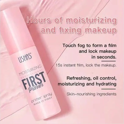Spray Primer Hidratant USHAS First , Baza de Machiaj pentru Hidratare si Fixare, 80ml