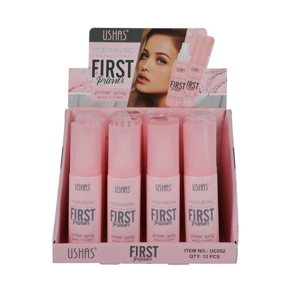 Spray Primer Hidratant USHAS First , Baza de Machiaj pentru Hidratare si Fixare, 80ml
