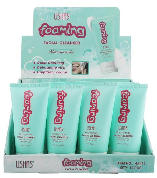 Spuma de Curatare Faciala USHAS cu Niacinamida 120ml , Curatare Profunda si Hidratare