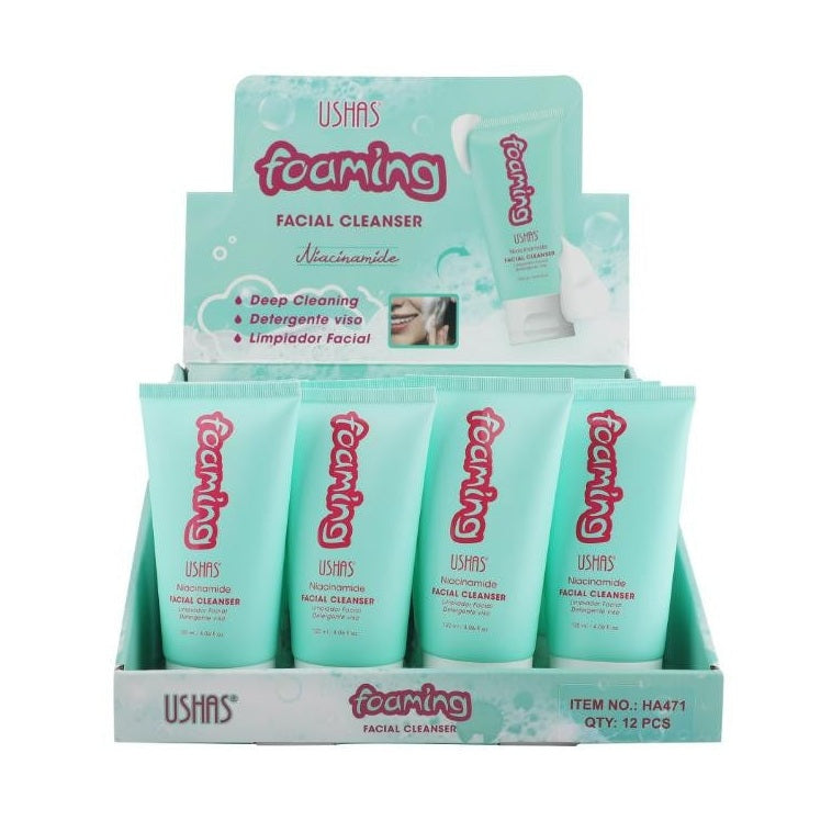 Spuma de Curatare Faciala USHAS cu Niacinamida 120ml , Curatare Profunda si Hidratare